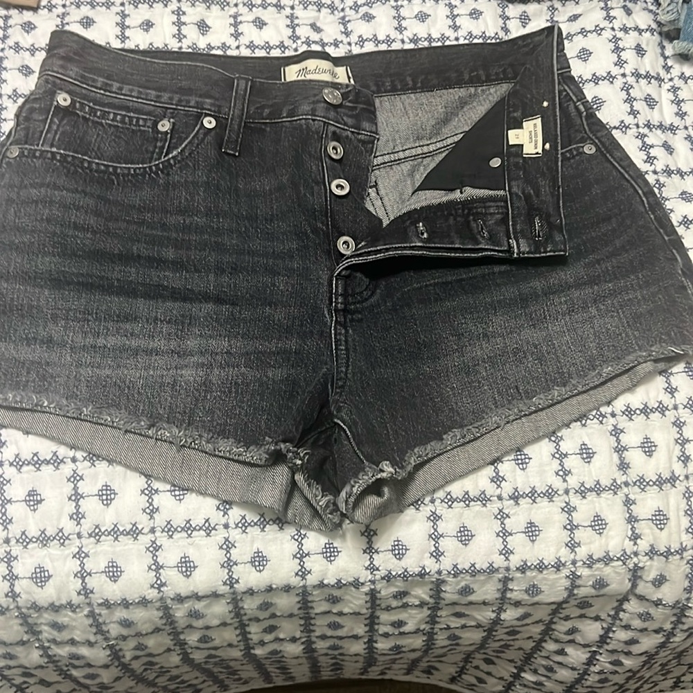 Madewell relaxed denim shorts.